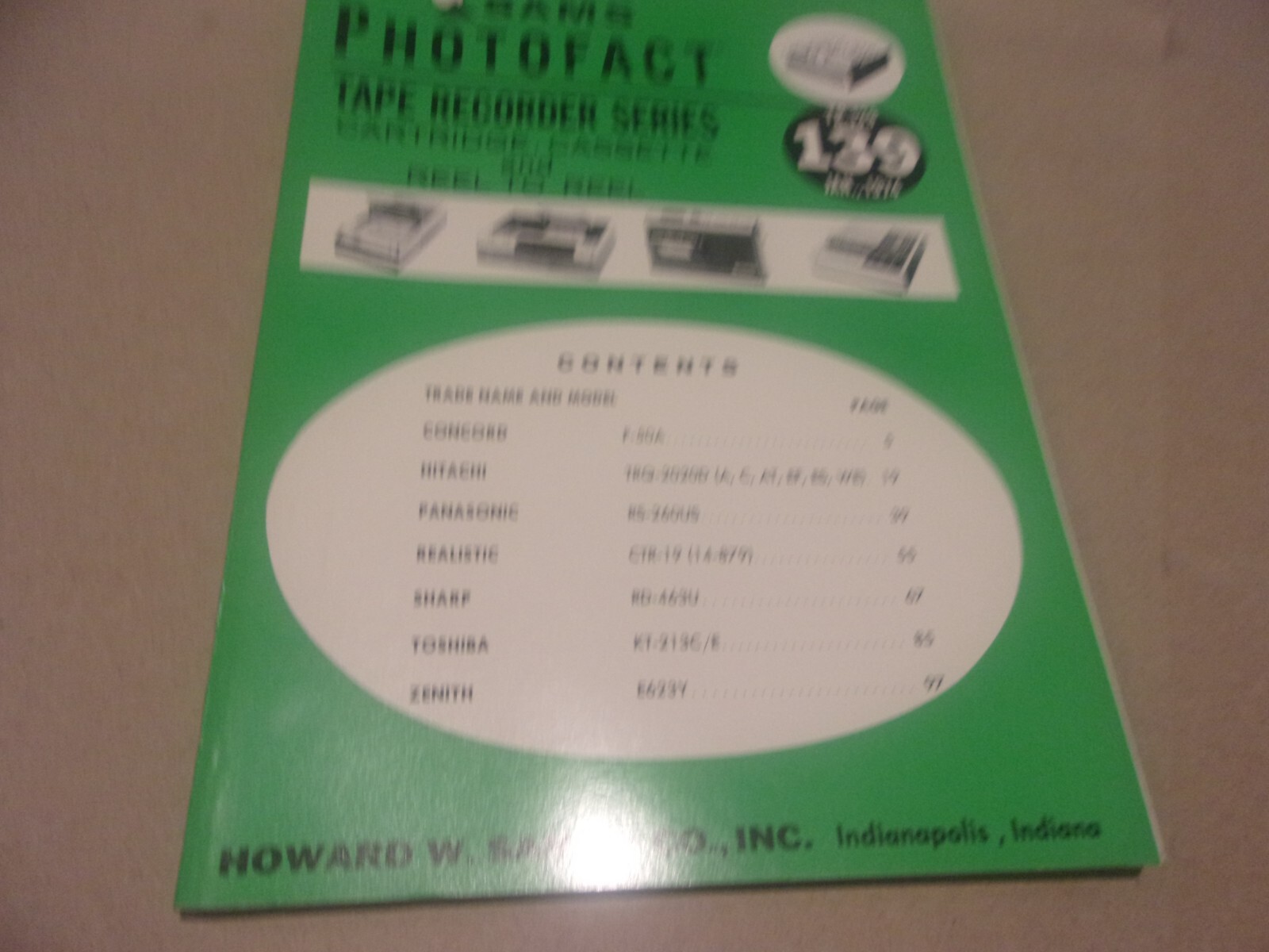 SAMS PHOTOFACT TAPE RECORDER SERIES TR-139 JAN 1974