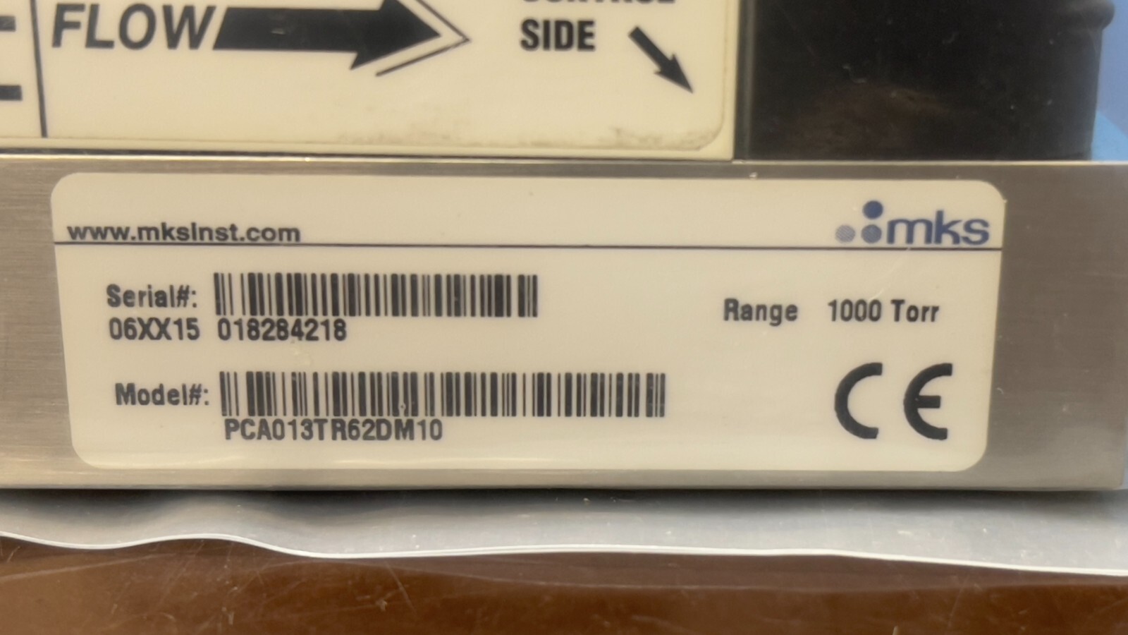 mks Instruments PCA013TR62DM10 Range 1000 Torr Pressure Controller