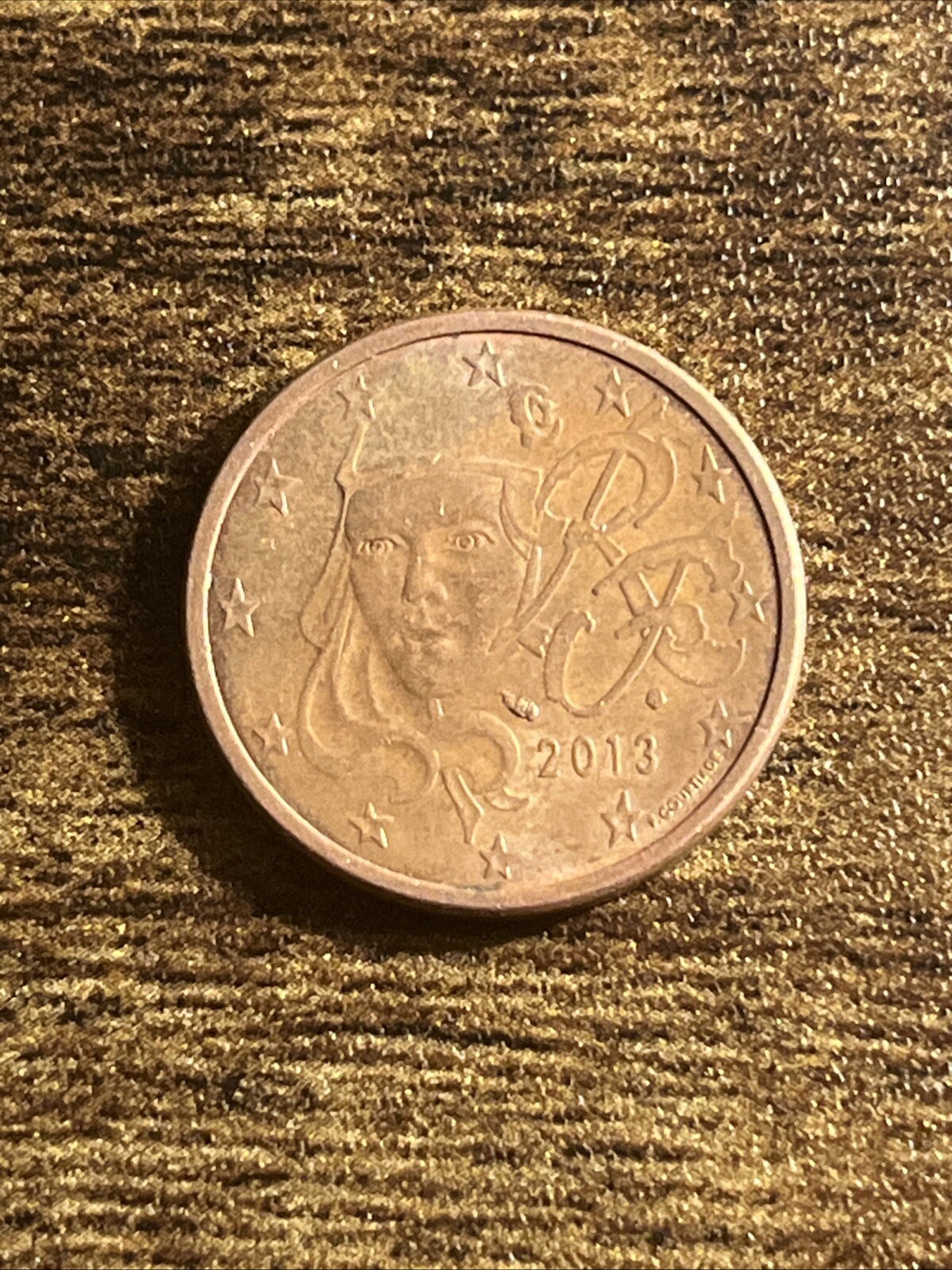 2013 France 5 Five Euro Cents Actual Coin TK9276*