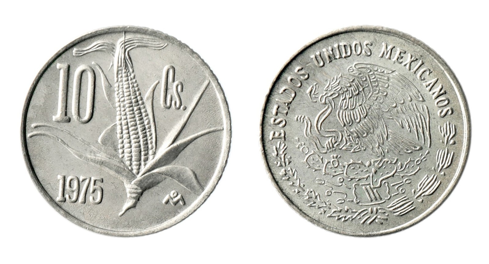 Mexico 10 Centavos, 1974-1980, KM #434, VF-Very Fine