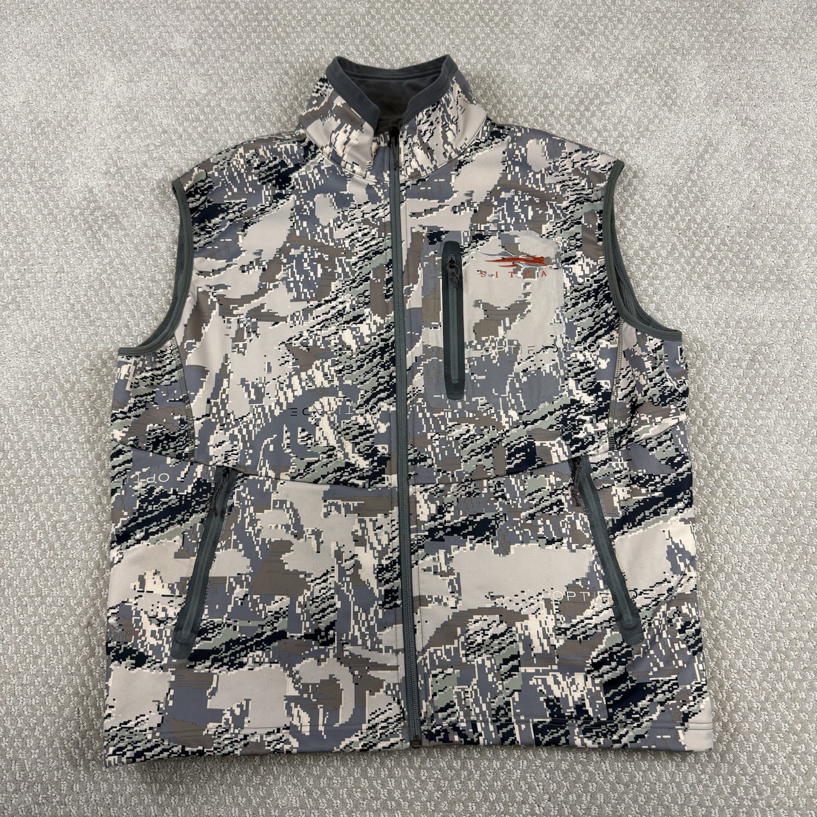 Sitka Gear Jetstream Vest Open Country Camo Men’s Sz XL Gore Optifade Softshell