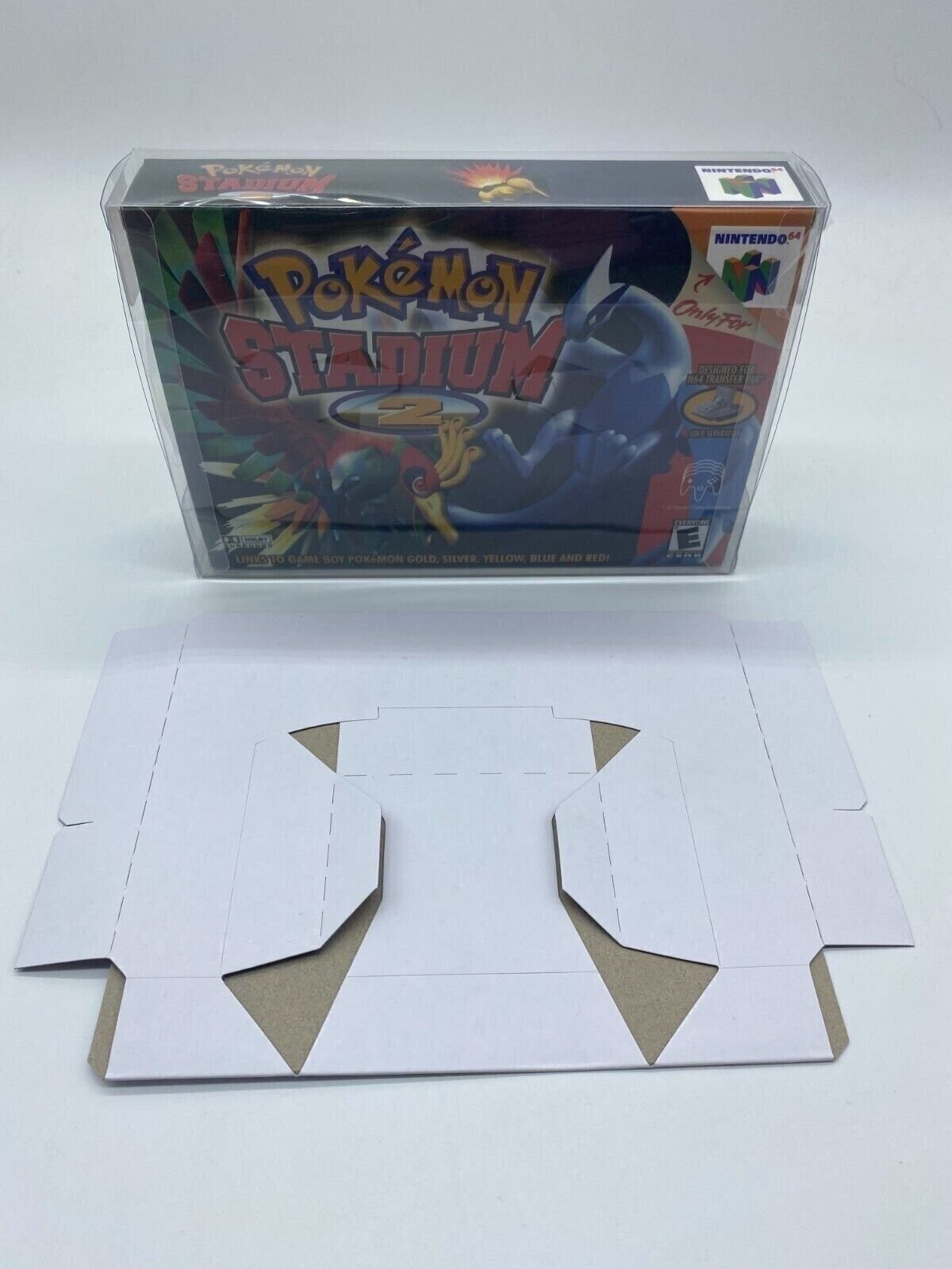 Nintendo 64 N64 Game Box Only Inserts and Protector Custom CIB Pokemon Stadium 2