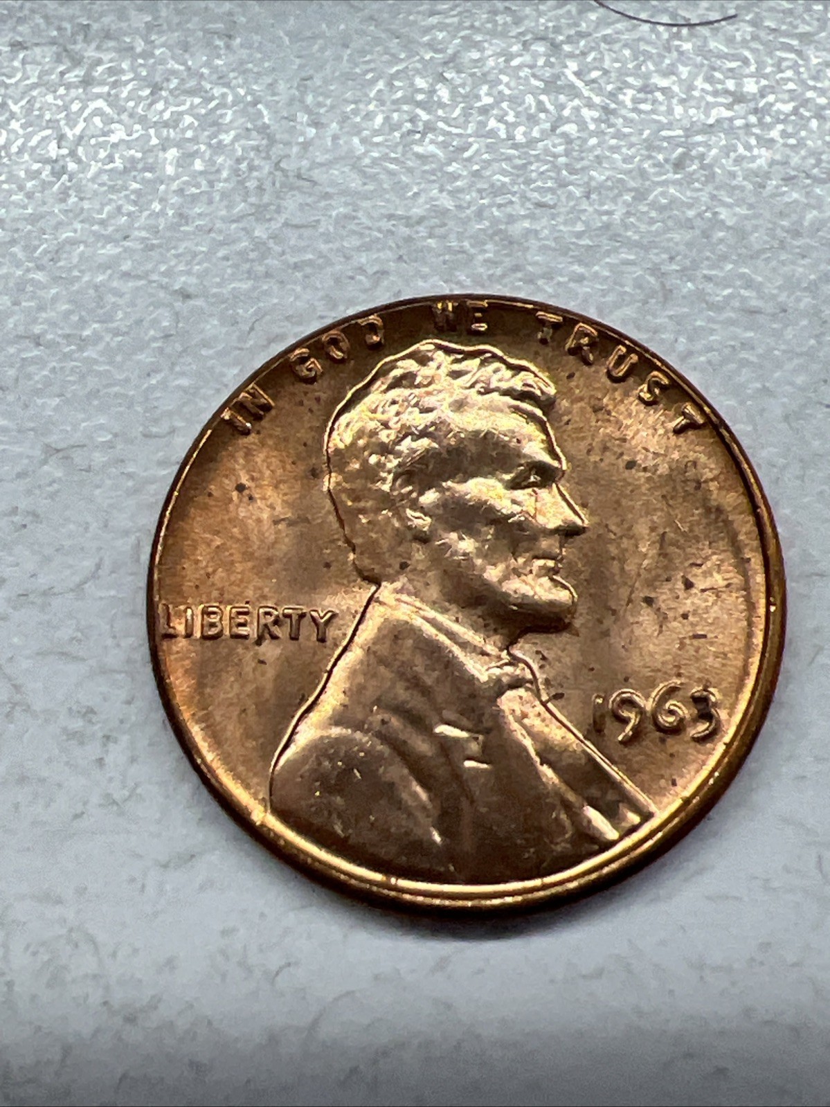 1963 Uncirculated Red Lincoln Memorial Cent Penny (B)  Free Shipping
