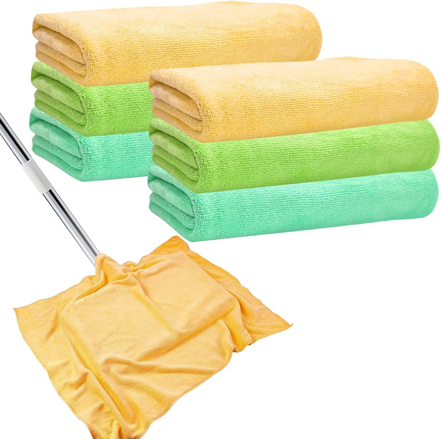 6 Pcs Extra Large Microfiber Cleaning Cloth, 20" x 30" Washable Reusable Large F