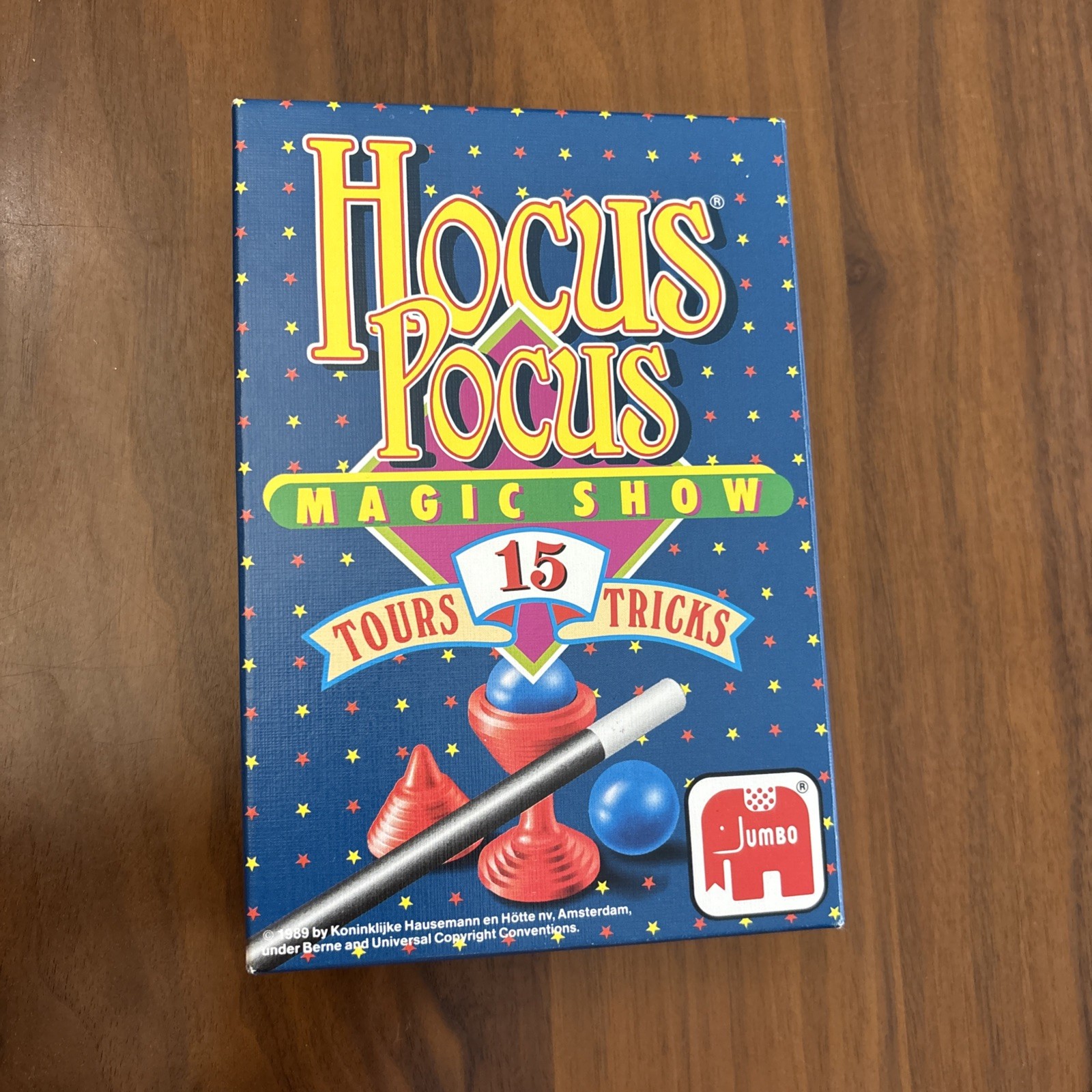 1989 Hocus Pocus Magic Show Set Jumbo 15 Tricks w/ Box & Manual Vintage Toy