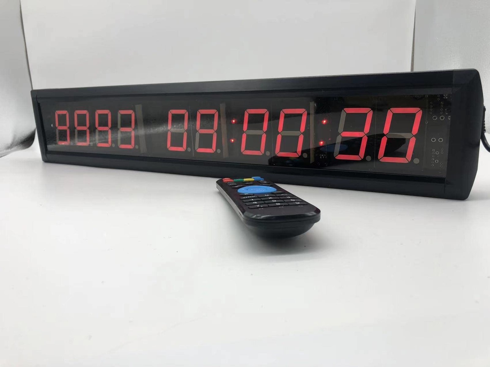 1.8-inch 10 Digits Red Color LED Timer Countdown/Up Wall Mounted Clock with D...