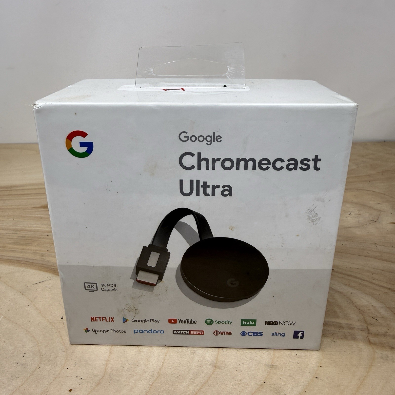 Google Chromecast Ultra 4K HDR HDMI Wi-Fi Streaming Dongle, Black New Sealed