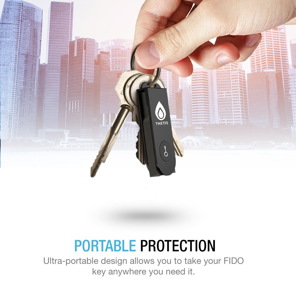FIDO U2F Key, [Aluminum Folding Design] Universal Factor Authentication USB (...