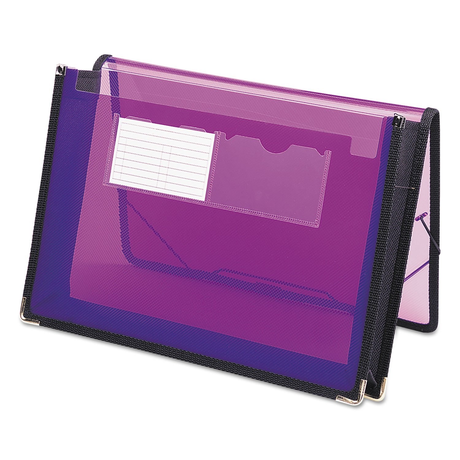 Smead Poly File Wallet with Closure, 2-1/4" Expansion, Flap Letter, Purple