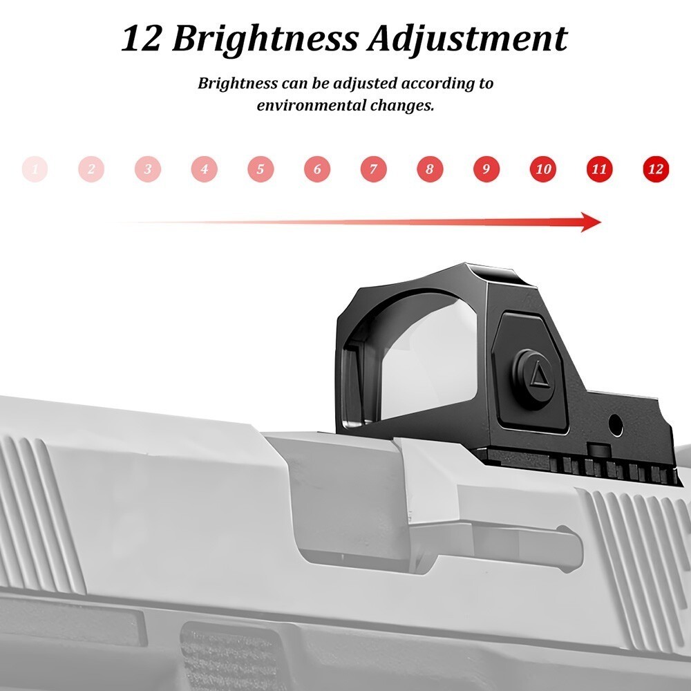 Compact Red Dot Sight Motion Awake 2 MOA Optic for RMR MOS Picatinny Pistol