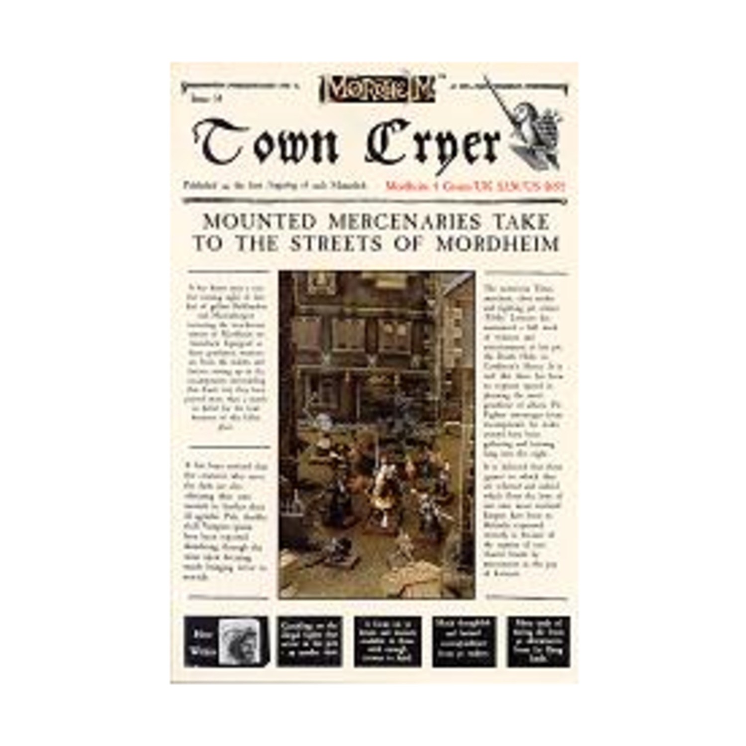 GW Mordheim Town Cryer #14 "Pit Fights, Dark Rituals of the Chaos Gods" Mag VG+