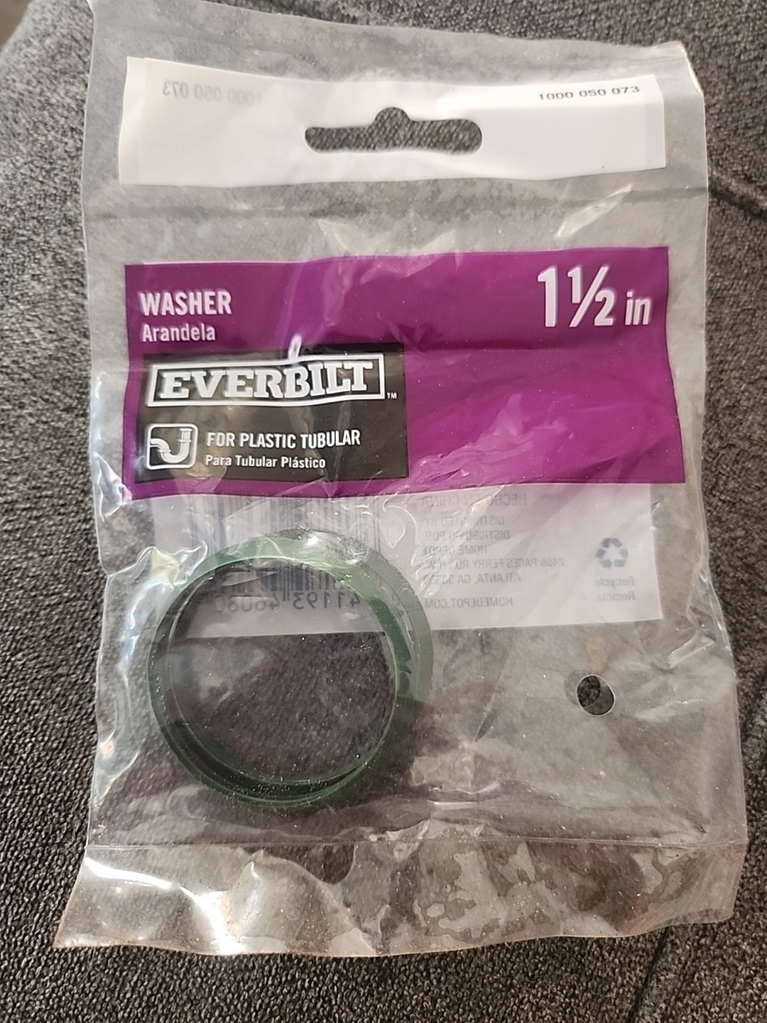 (2-Pk) Everbilt Sink Drain Pipe Slip-Joint Washer Rubber Green 1-1/2" 1000050073