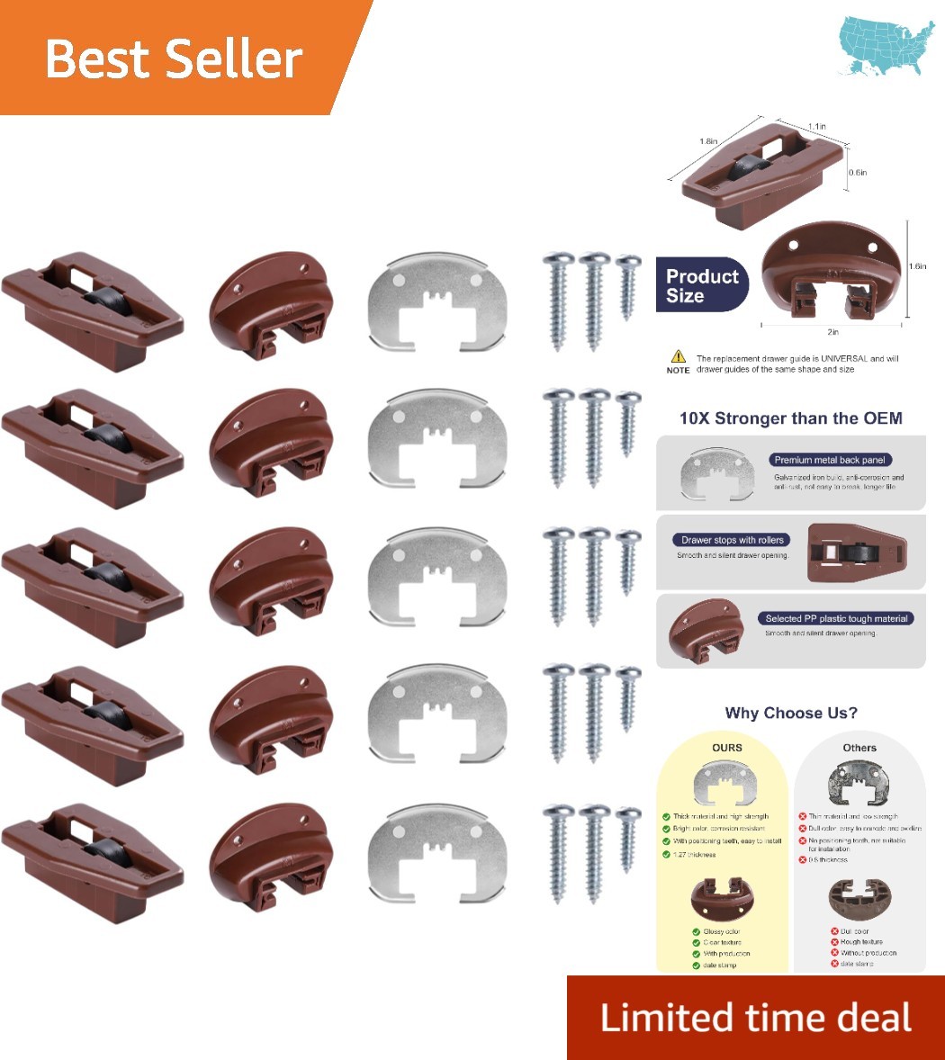 Effortless Drawer Repair: 5 Sets of Kenlin Rite-Trak II Heavy-Duty Metal Slides