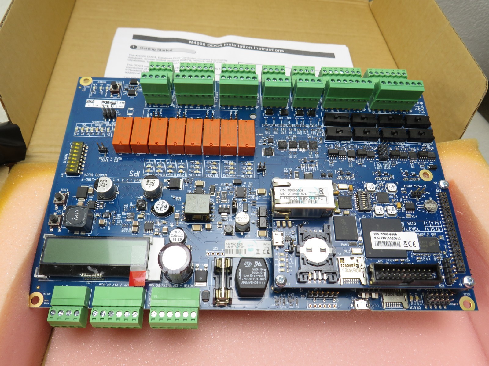 ✔AMAG Symmetry M4000-DDC4 Door Controller Board + M4000-DBB Database Board [CTD]