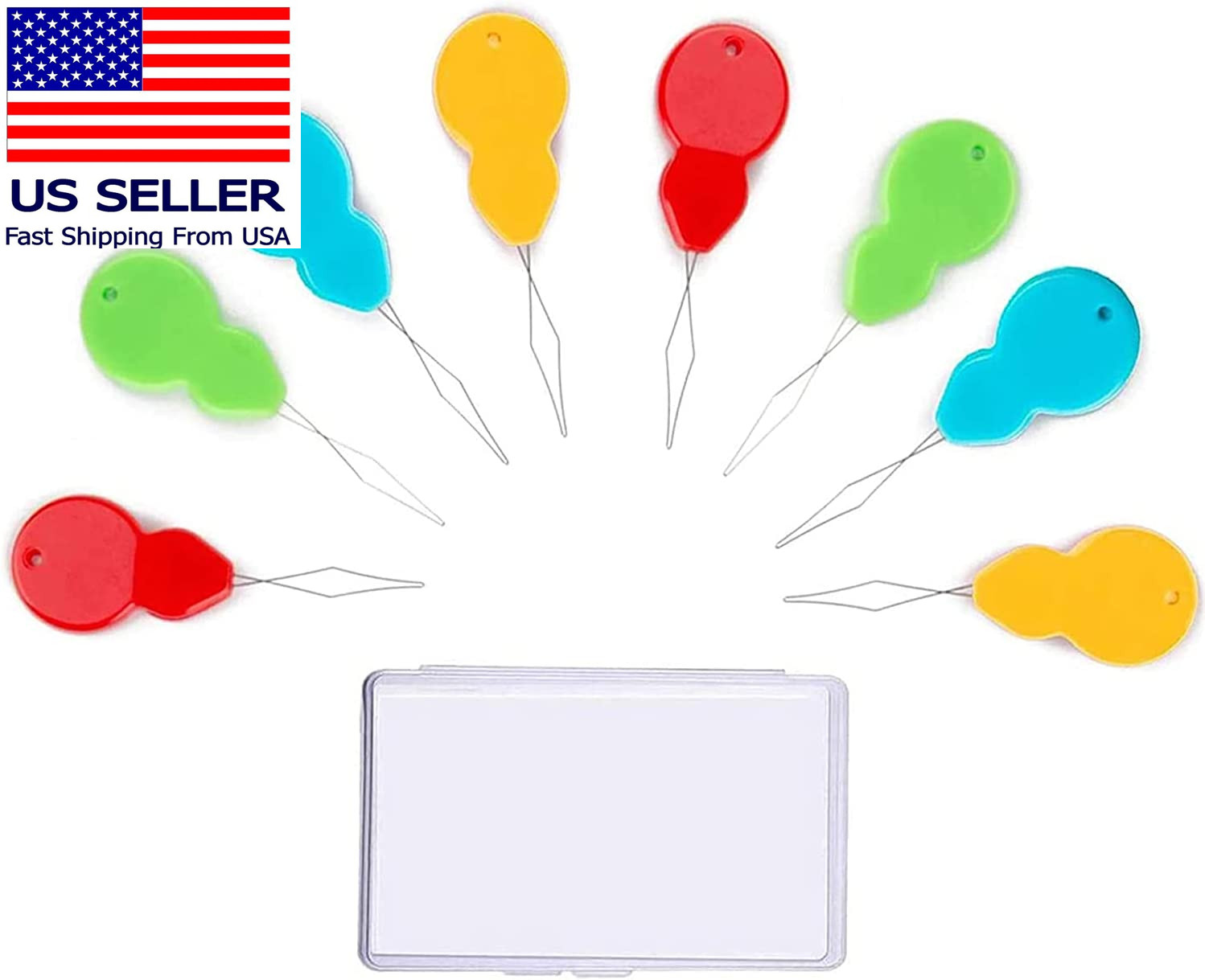 30 Pieces Gourd Shaped Plastic Needle Threaders, Plastic Wire DIY Needle Threade