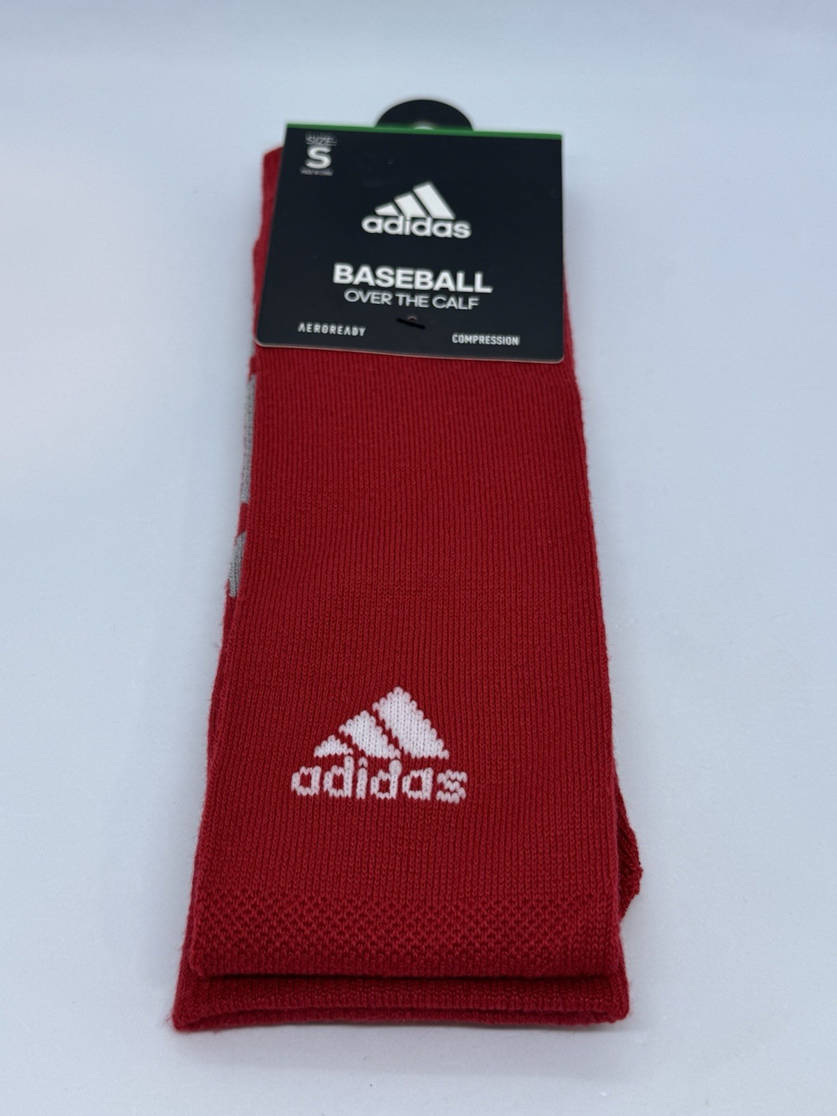 Adidas Icon Over The Calf Red One Pair Baseball Compression Socks Size S