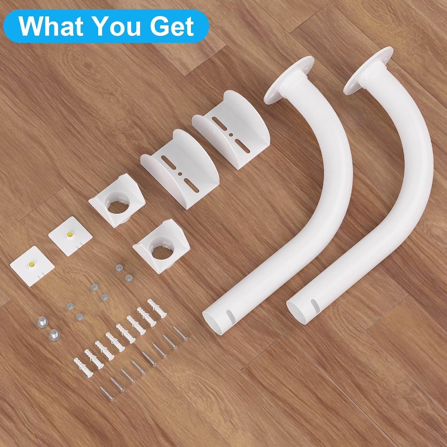 Universal 2 Pack Solar Panel Wall Mount Bracket - 30Cm L-Shape Mount with Adjust