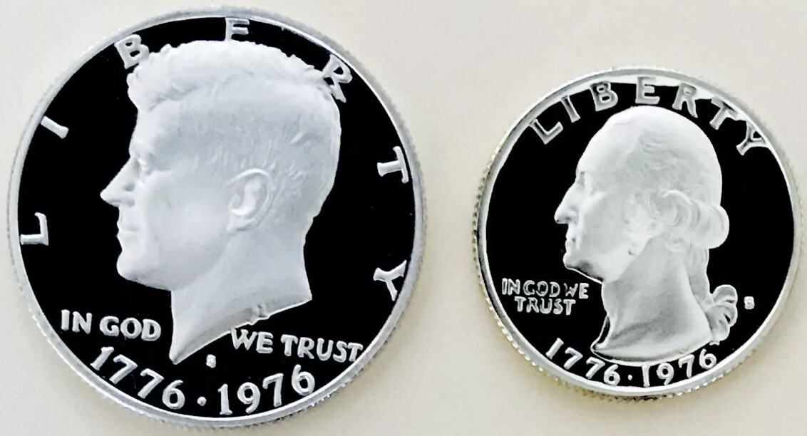 ⭐️1776-1976⭐️SILVER PROOFS⭐️DCAM GEMS! ⭐️PROOF WASHINGTON & KENNEDY⭐️SO RARE⭐️