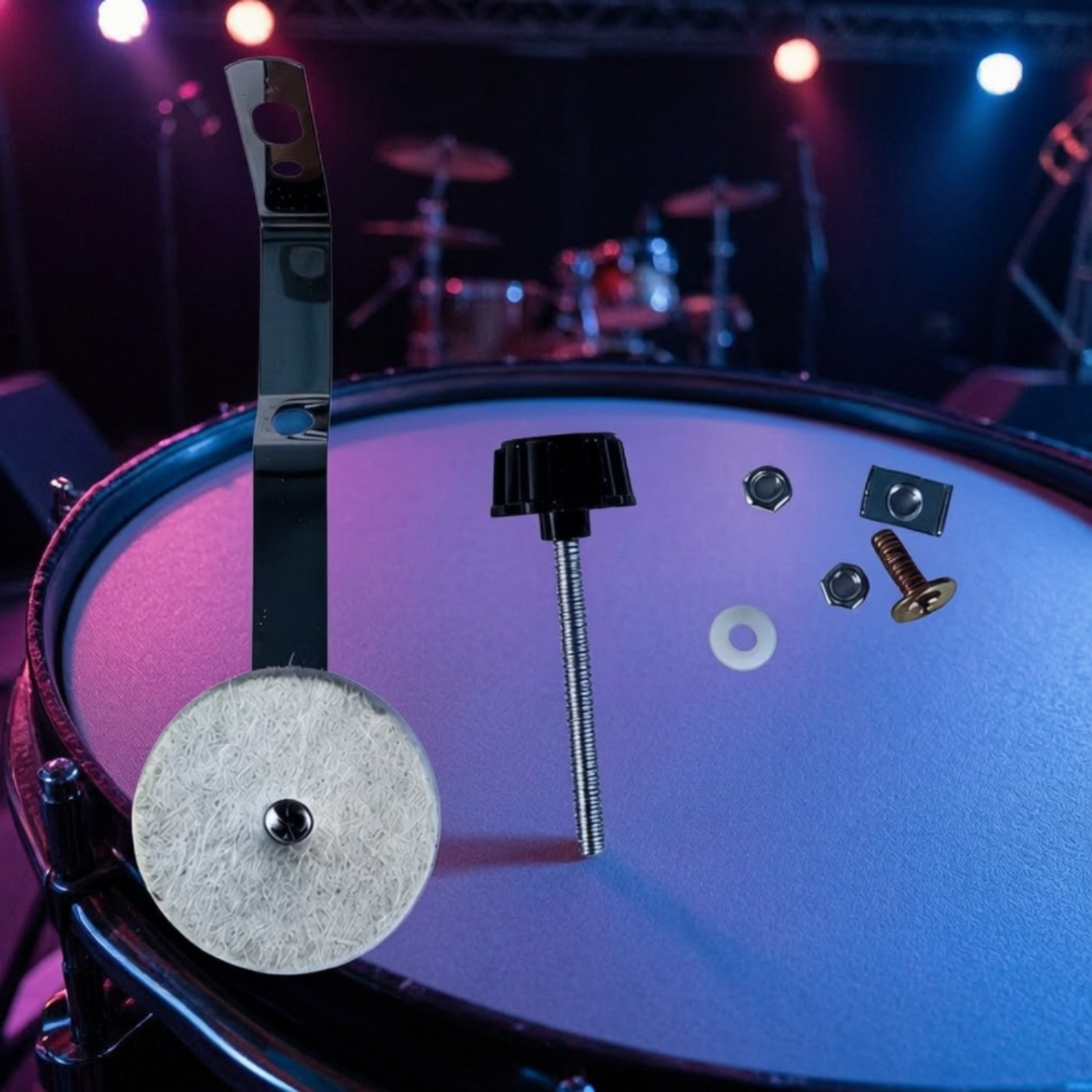 Drum Dampener with Felt Pad Volume Control Percussion Accessory for Drummers