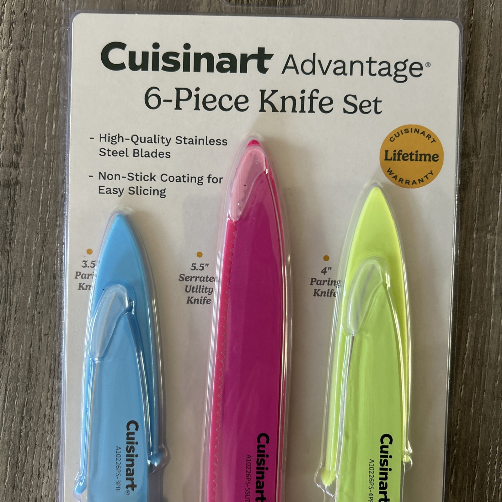 Cuisinart Advantage 6 Piece 3 Knife Prep Set - New