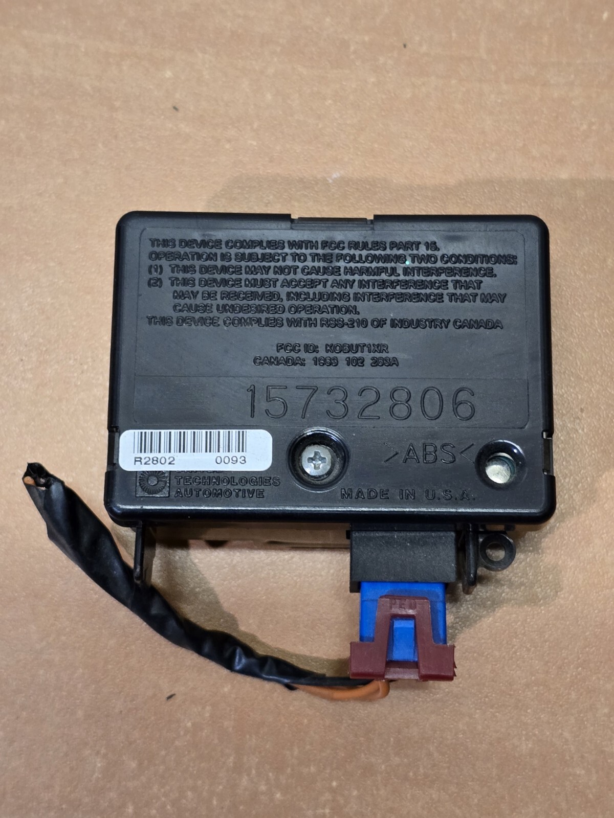 1999 2005 Chevy S10 Silverado GMC Sonoma Sierra Theft-Locking Module 15732806