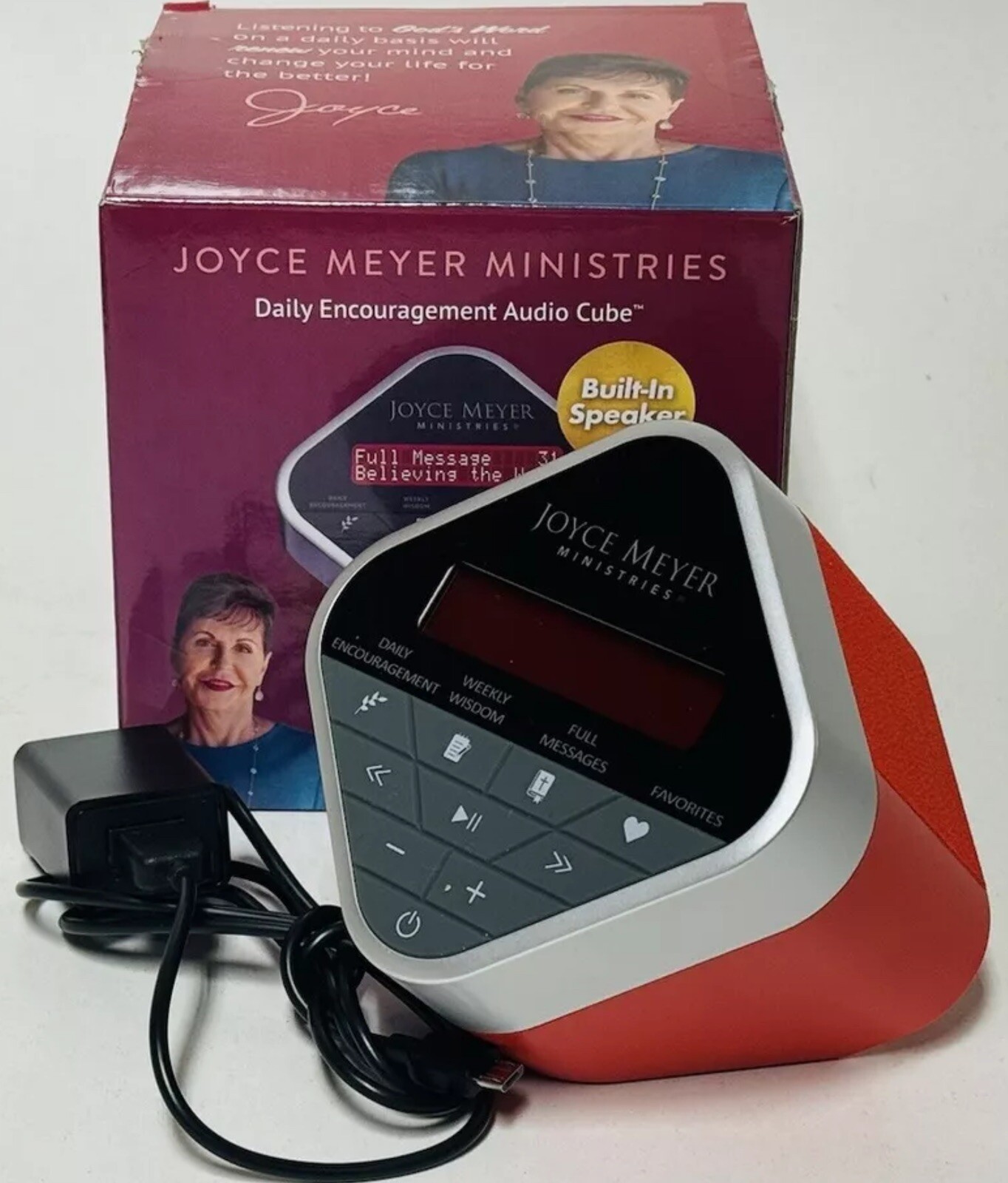 Joyce Meyer Ministries Daily Encouragement Audio Cube - Tested - W/Adapter