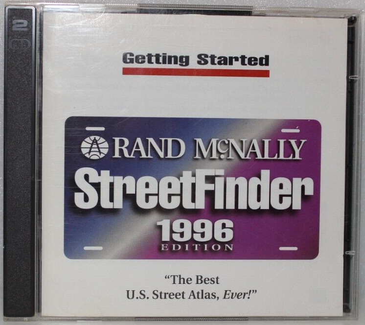 RAND MCNALLY STREETFINDER STREET FINDER 1996 STREET ATLAS VINTAGE SOFTWARE WINDO
