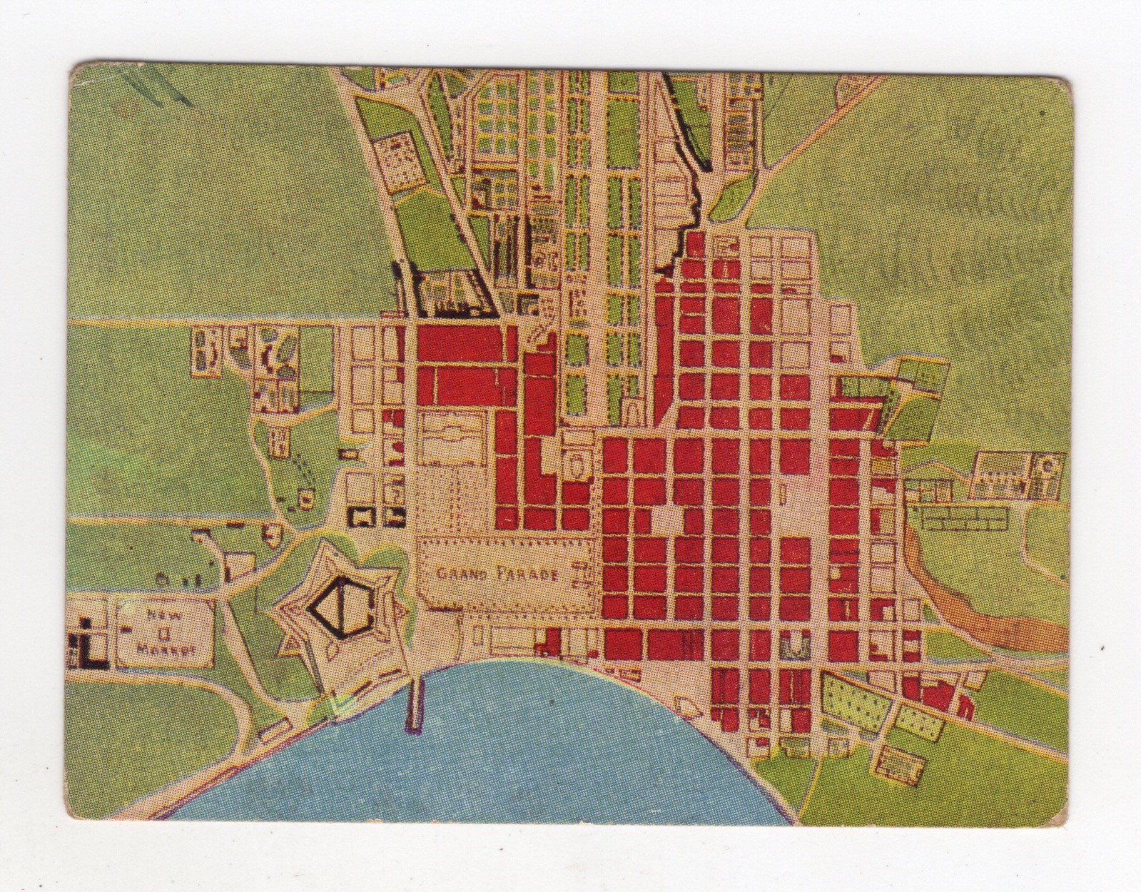 South Africa - Past & Present 1938 #147 Plan of Cape Town 1832