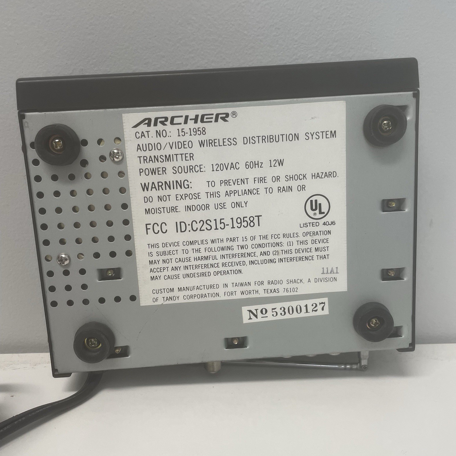Archer 15-1958 Audio/Video Wireless Distribution System Receiver and Transmitter