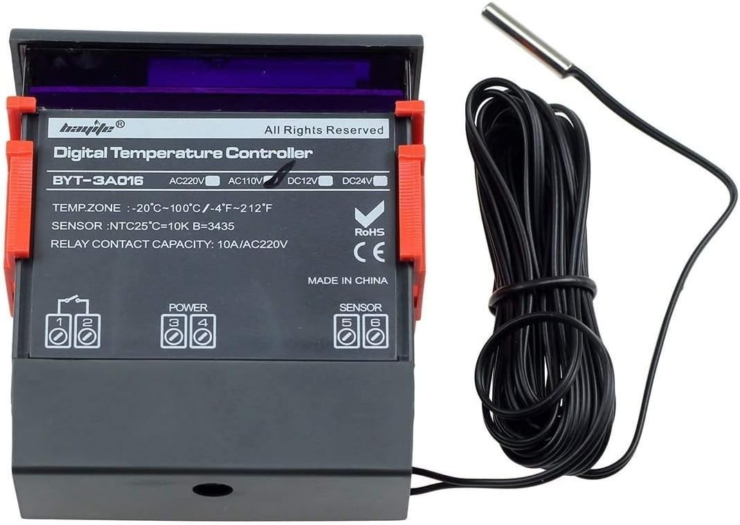 110V Digital Temperature Controller with Waterproof Probe