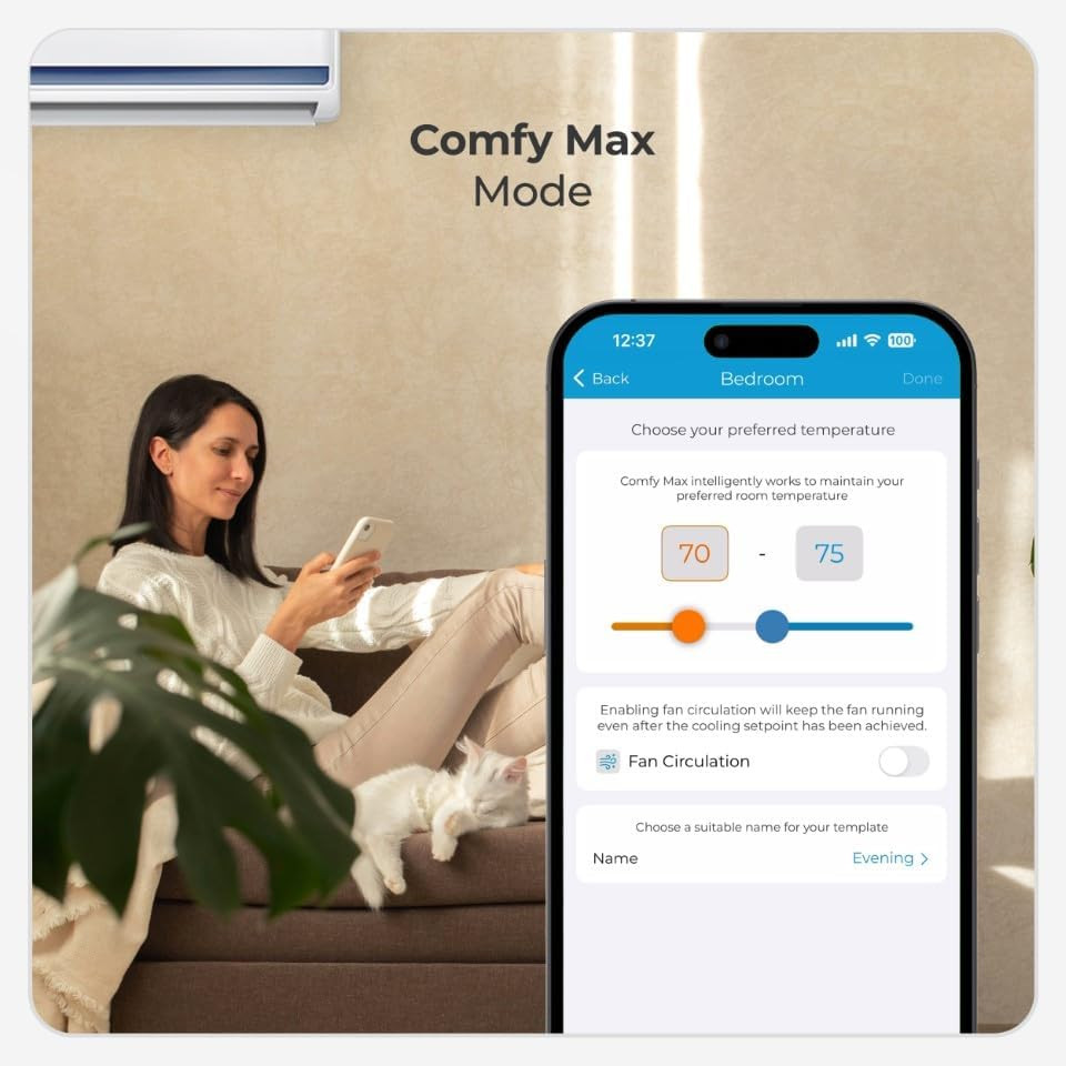 Breez Max Smart AC Controller | AHR Product of the Year Wifi Thermostat for Min