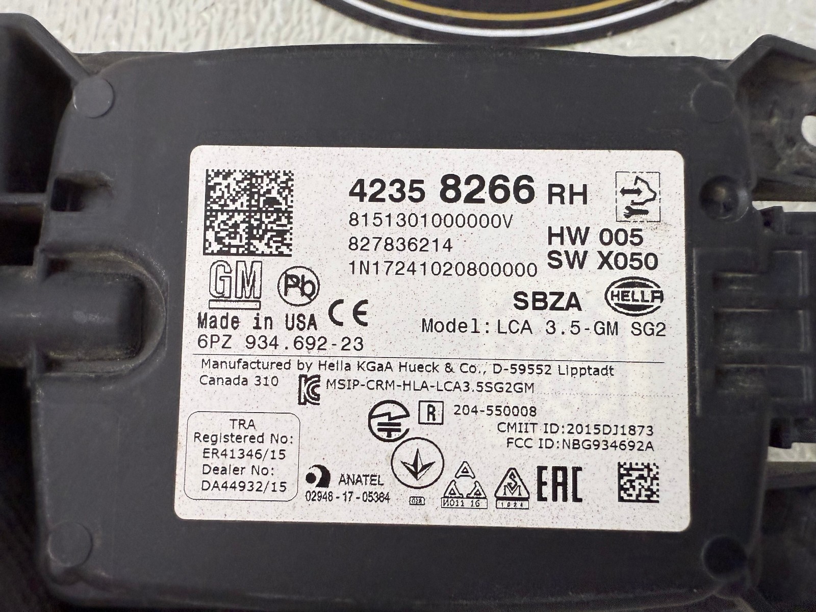 OEM | 2017 - 2022 Buick Encore Blind Spot Distance Radar Sensor Module (Right)