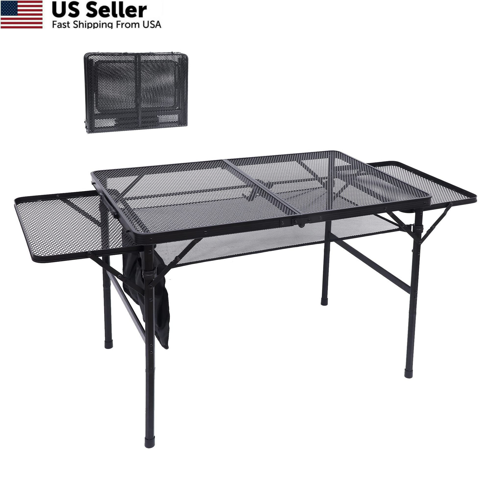Nice C Folding Grill Table, Camping Tailgate Metal 4.4FT, Alloy Steel