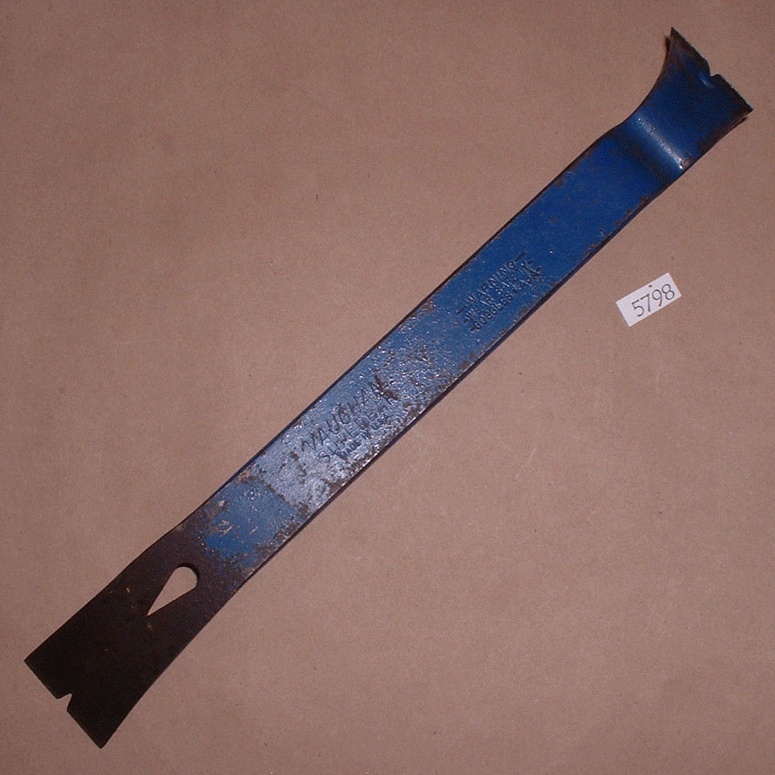 14-3/4" Vaughan Blue SuperBar Pry Bar- Flat Bar Nail Puller ... Made in USA