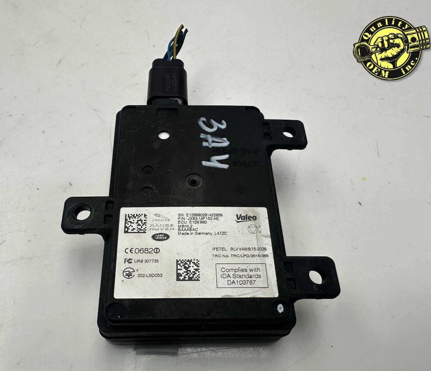 2017-2020 JAGUAR LAND ROVER  REAR BLIND SPOT SENSOR CONTROL MODULE JX6314F152AE