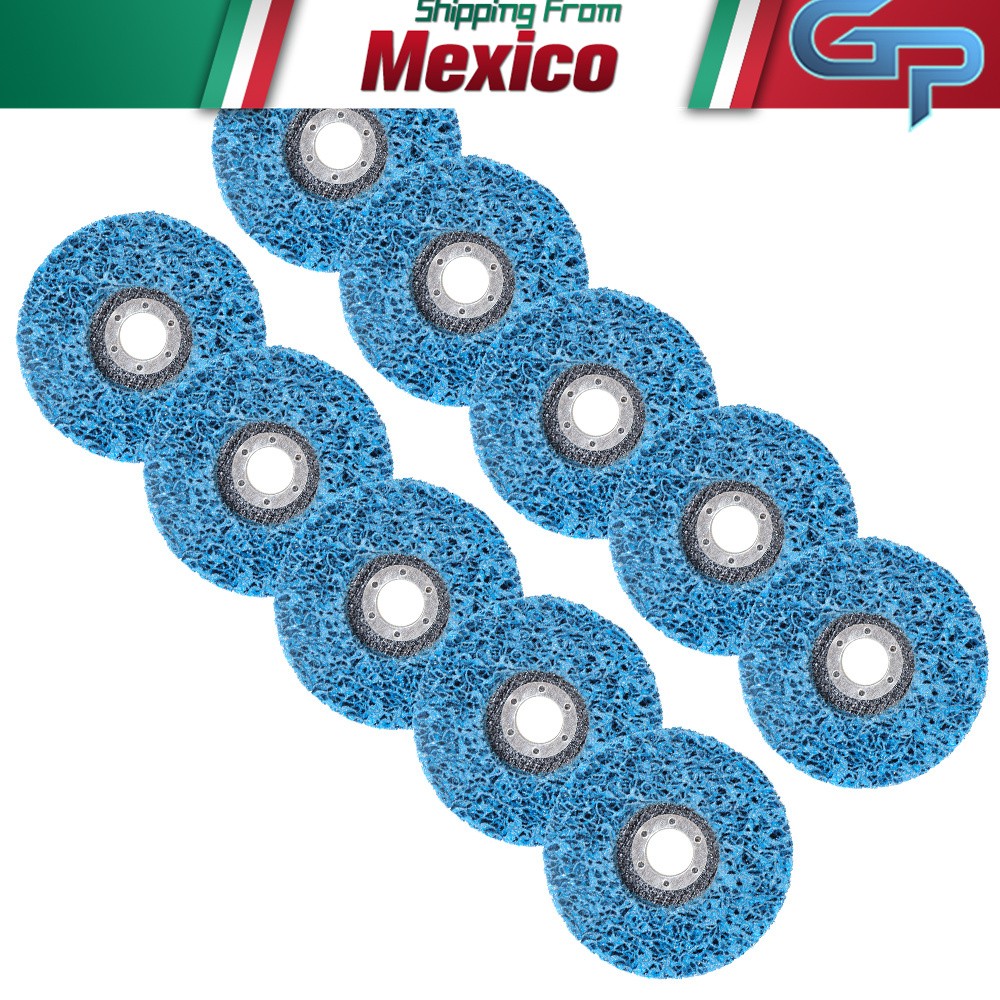 10 Pack 4.5"x7/8" Easy Strip 4-1/2" Discs Remove Paint Rust & Clean Mexico