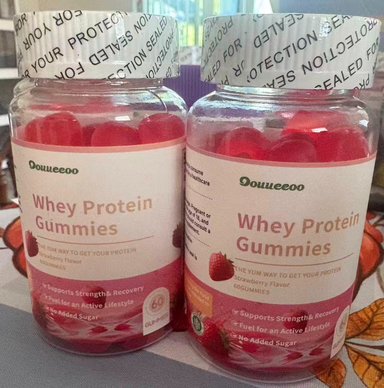 Whey Protein Gummies 2g ( 3 bottles of 60 gummies each )= 180 gummies