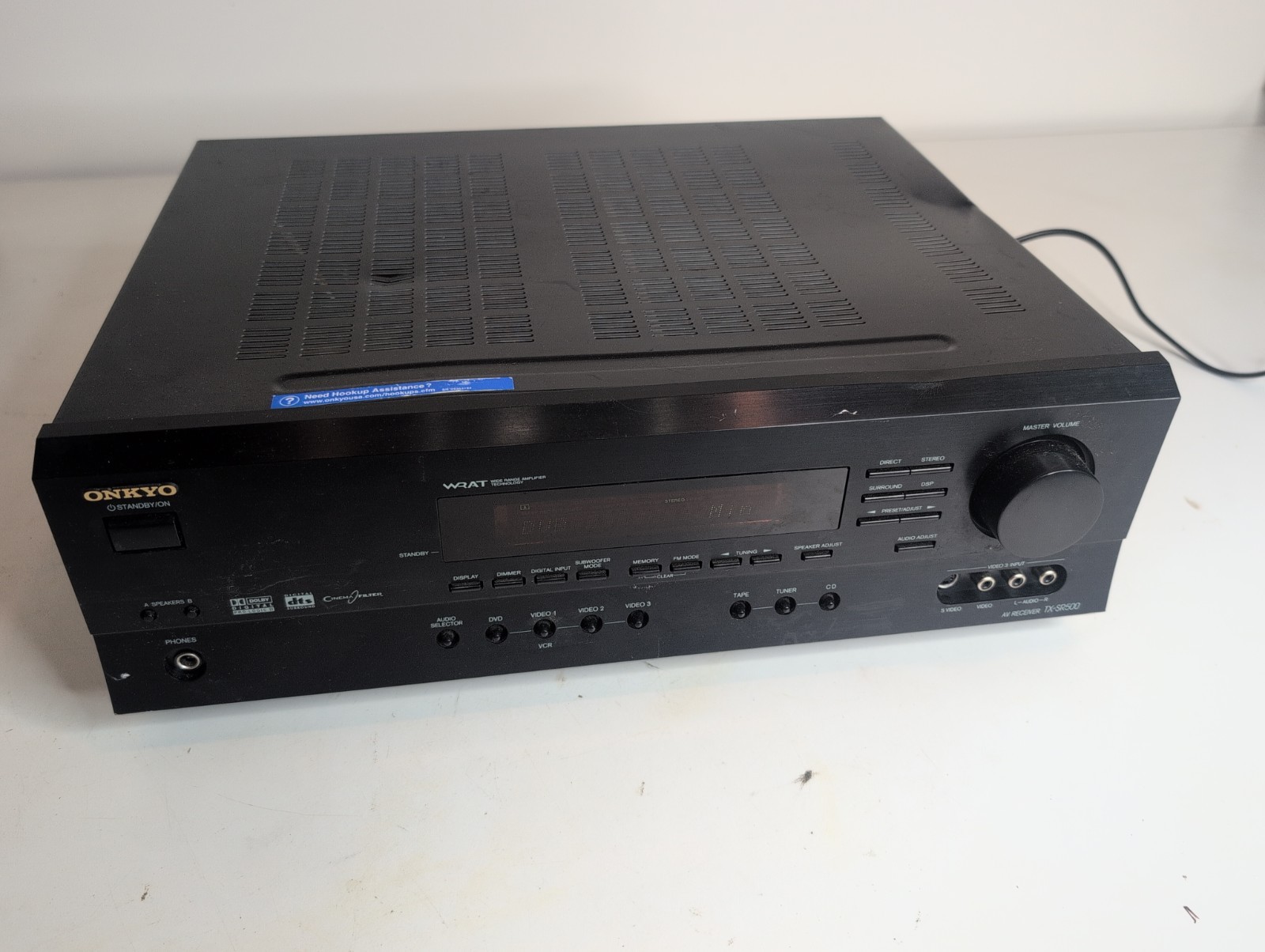 ONKYO TX-SR500 AV Audio Receiver Black Surround Sound Ready