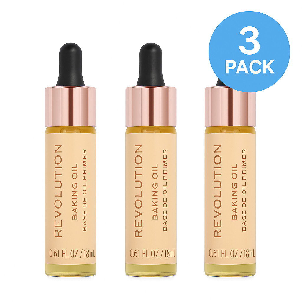 Revolution Baking Oil Primer Hydrate 0.61 oz 3 Pack New
