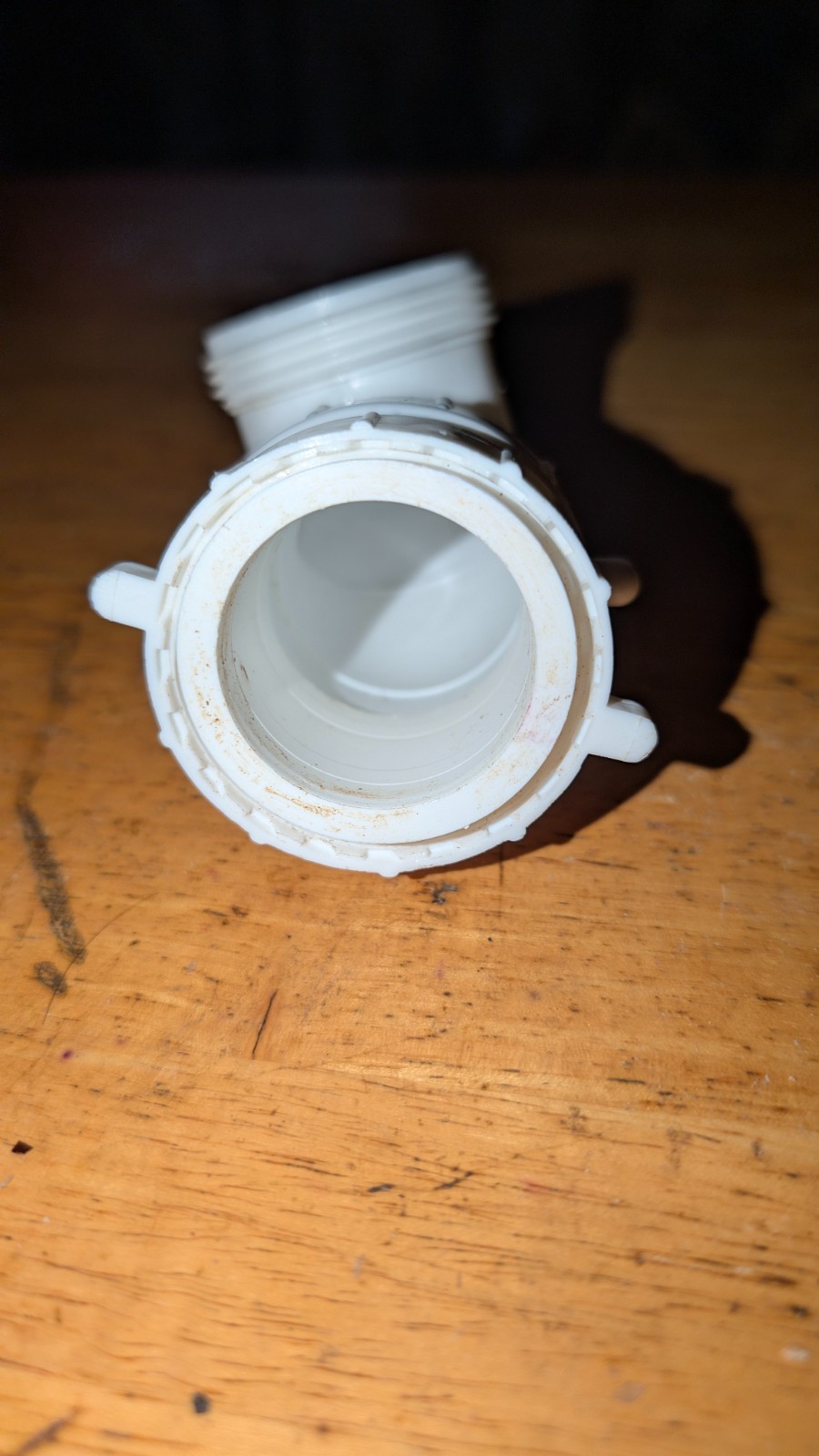 Unbranded 1 1/2" Diameter White Plastic Compression Elbow Joint + Extension