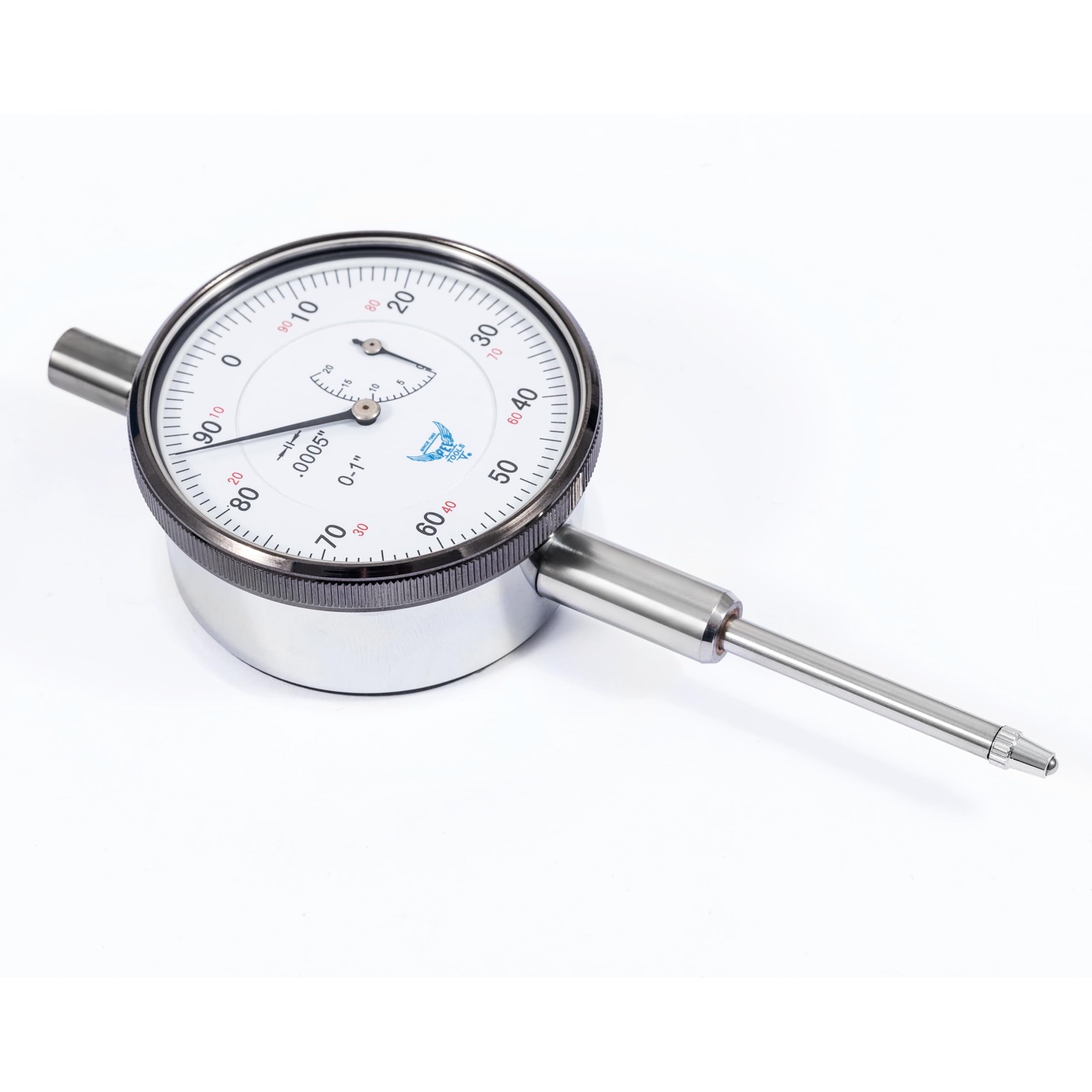 PEC Tools Stainless Steel Premium Dial Indicator 0-1", High Precision Shock...