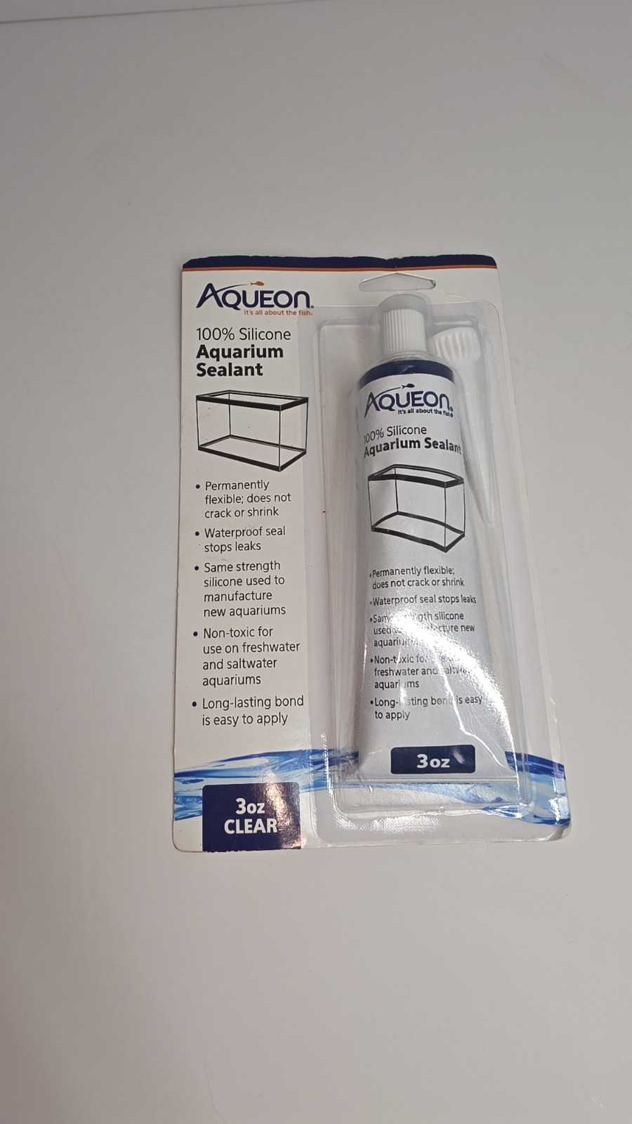 Lot Of 4 Aqueon Aquarium Silicone Sealant Clear 3 Ounces -PP