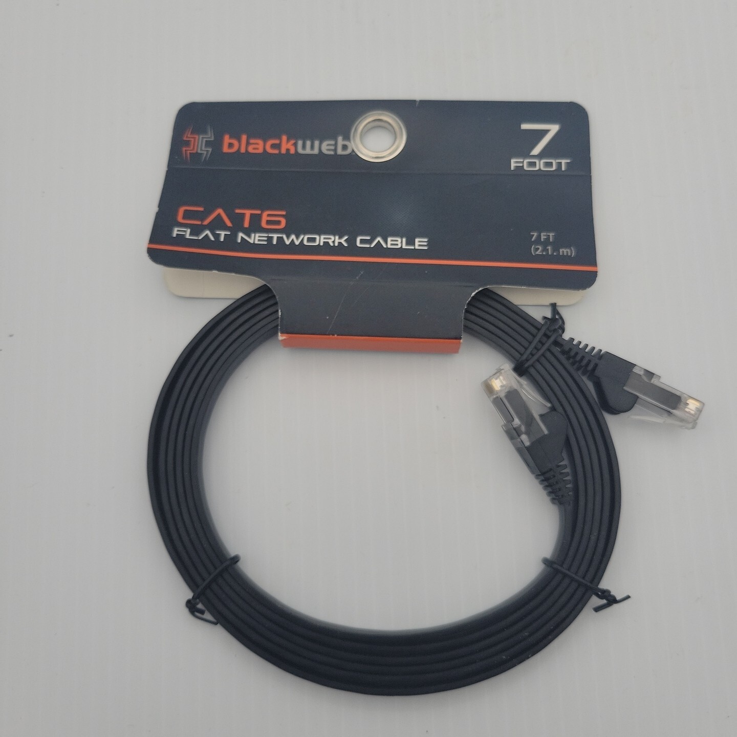 Blackweb CAT6 Flat Network Cable - 7 Foot - New