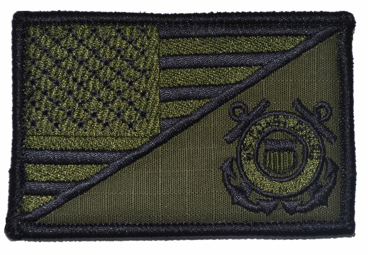 Coast Guard USA Flag - 2.25x3.5 Patch