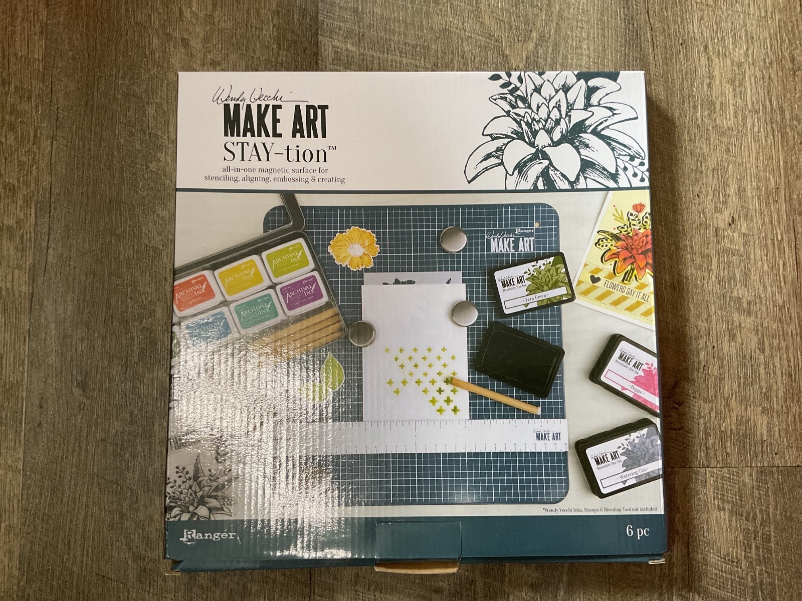 Wendy Vecchi Make Art STAY-tion Ranger 12"x12" magnetic base for Card Making NEW