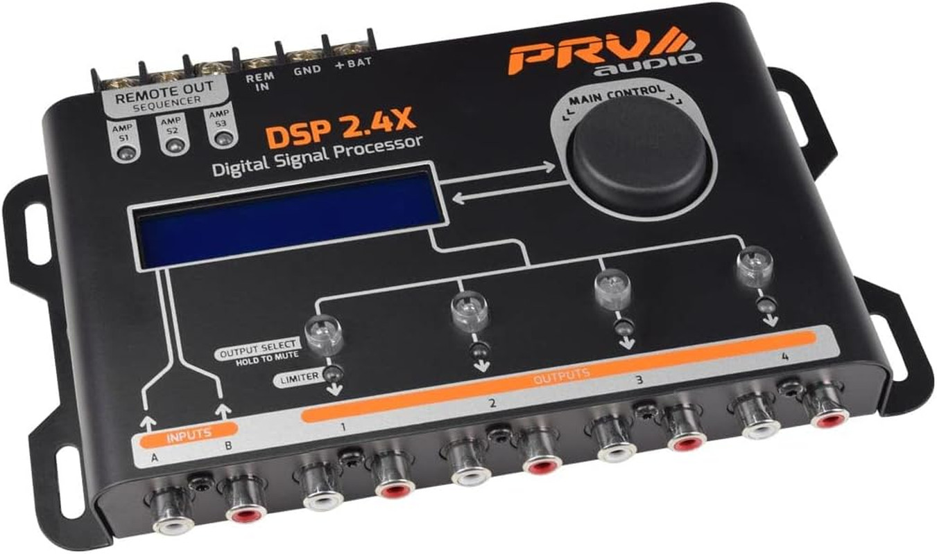 Car Audio DSP 2.4X Digital Crossover and Equalizer 4 Channel Full Digital Signal
