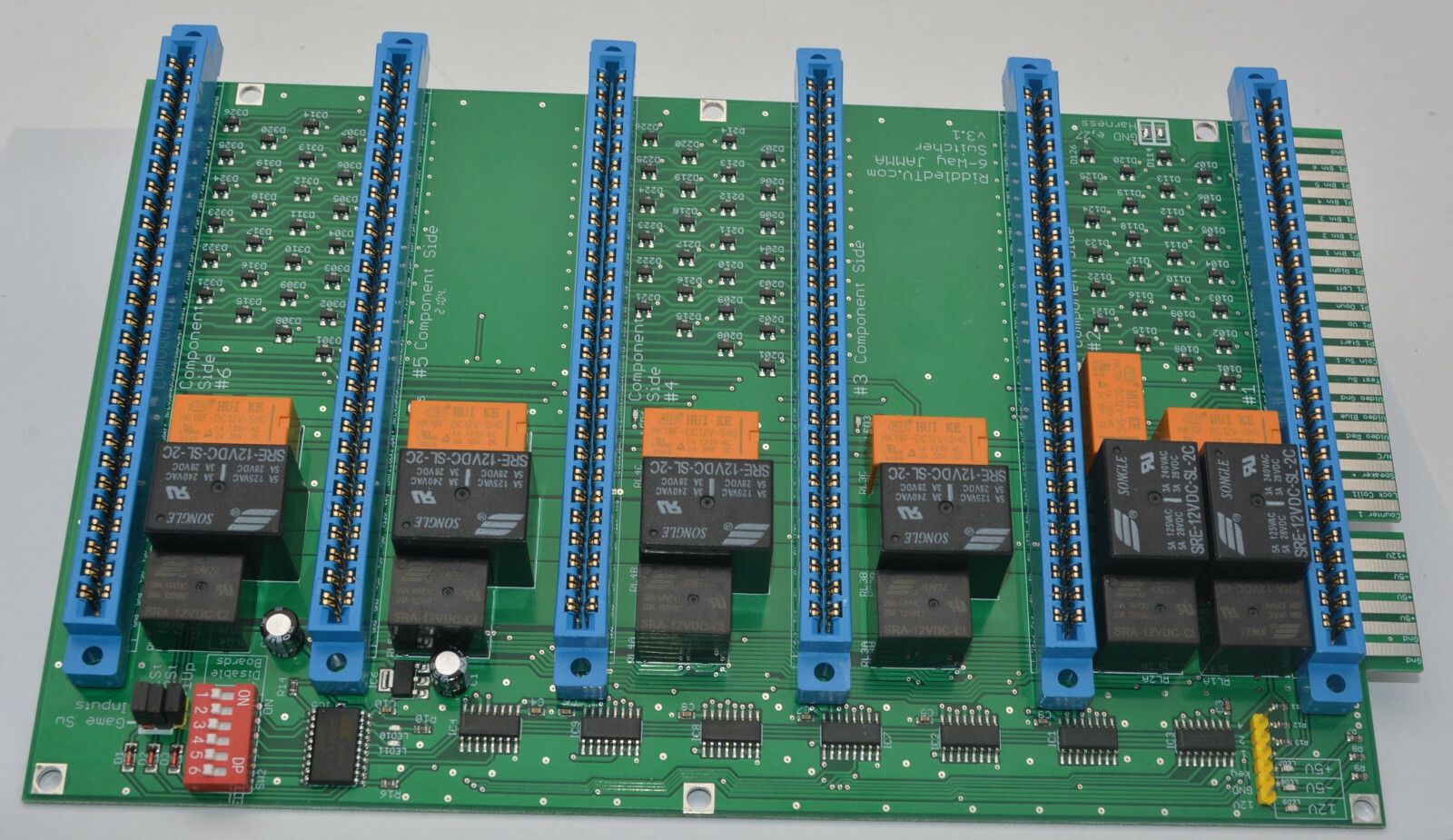 6Way, 6in1 Jamma Arcade Switcher, no remotes needed, Designed by RiddledTV