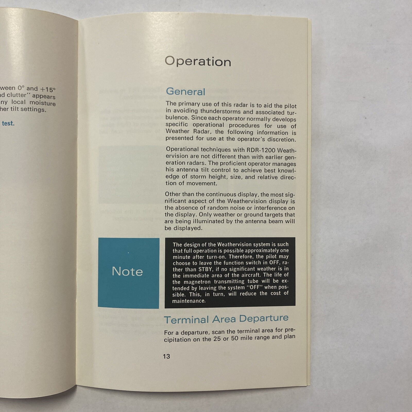 Bendix RDR-1200/140 Weathervision Systems - Pilots Handbook (AC 774)