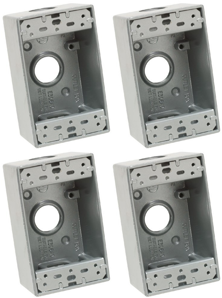 (quantity of 4) Eaton Wiring Devices 1116-SP single gang weatherproof Outlet