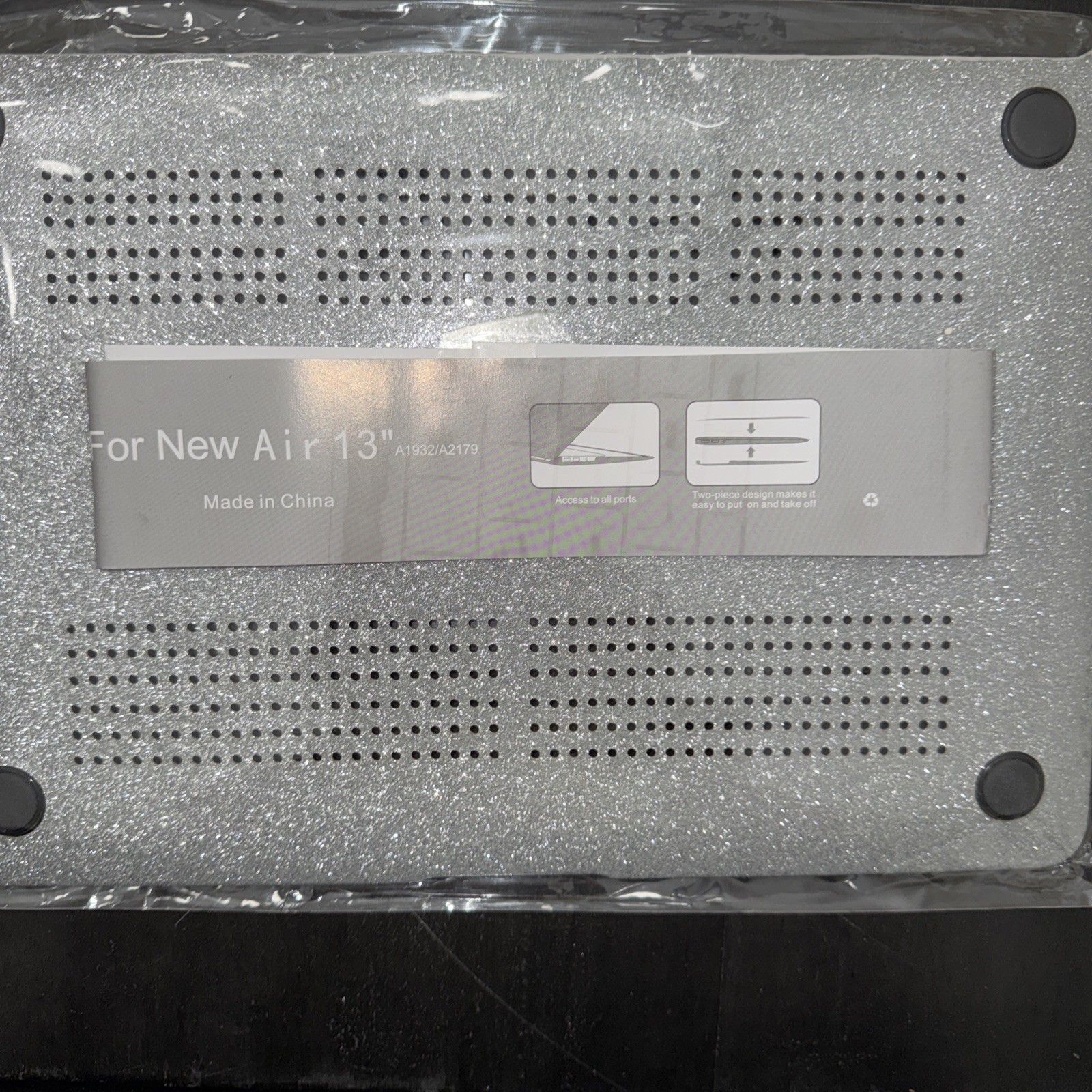 MacBook Air Candy Glitter Shell-Silver Glitter
